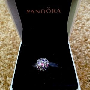 Pandora Clip Charm Cosmic Stars Fancy Purple New in Box